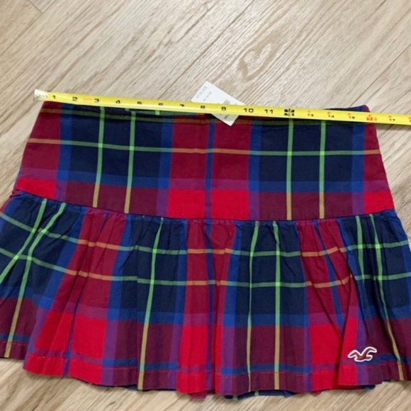 Hollister NEW Y2K Vintage Plaid Pleated Micro Mini Skirt Preppy Bratz Jrs 9 - Picture 8 of 9